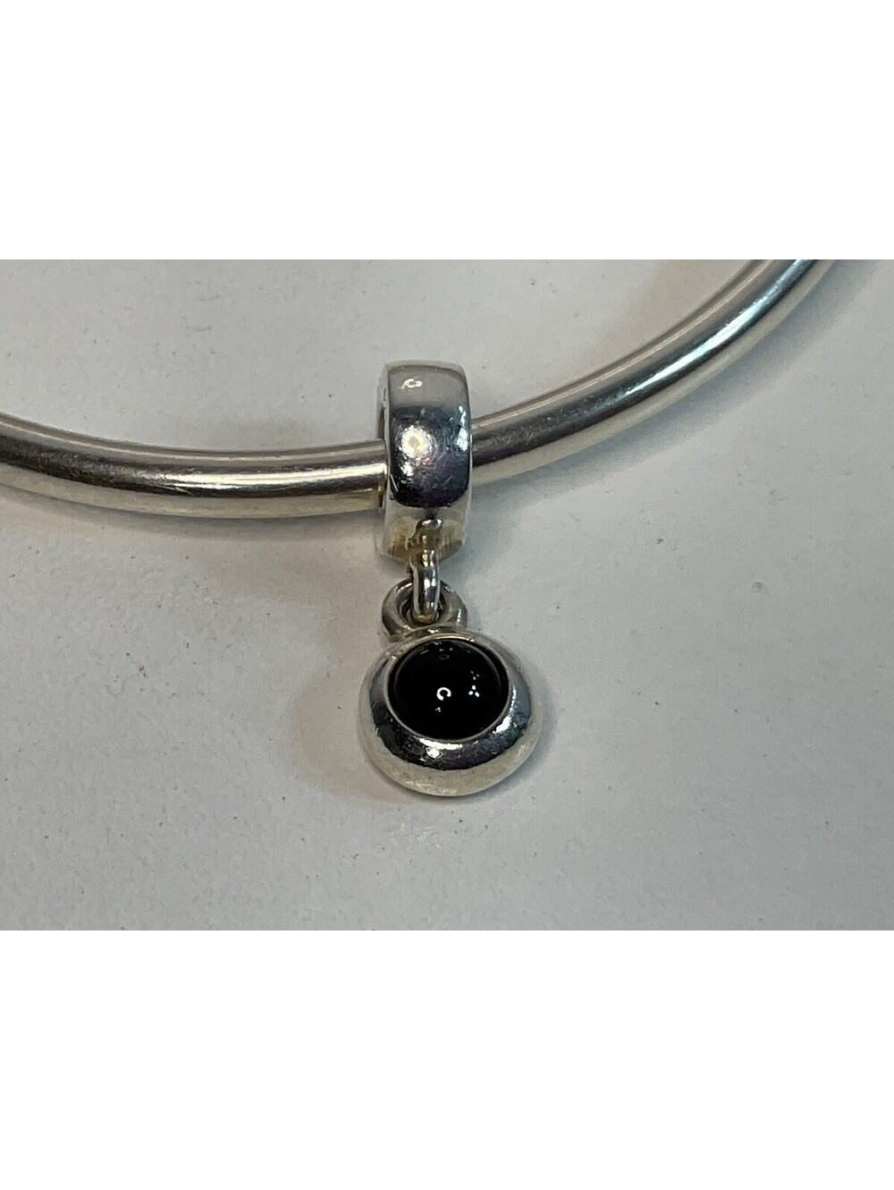 Pandora Black onyx Cabochon Dangle Charm Retired